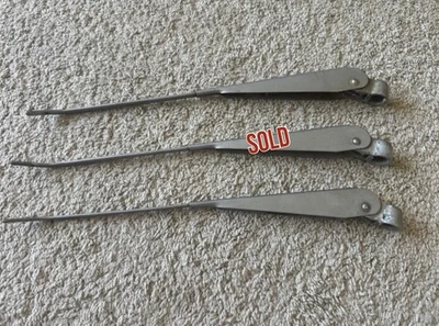 Original Chromed 1975 fiat 124 wiper arms Arman & C Stainless rare no blades - image 1 of 4
