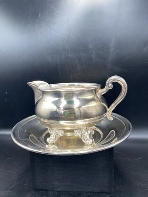 REED & BARTON REGENT 5605 SILVERPLATE MOLHO BARCO E PLACA INFERIOR  - Imagem 1 de 4