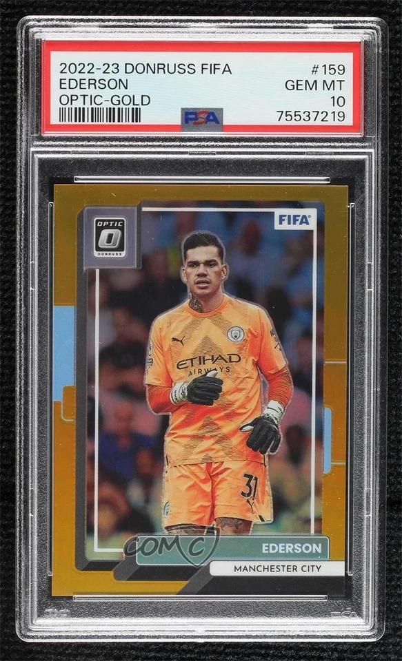 2022-23 Panini Donruss Optic Gold Prizm /10 Ederson #159 PSA 10 GEM ESTADO PERFEITO - Imagem 1 de 2