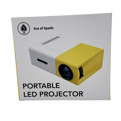 ACE OF SPADE 1080P Portable LED Projector NEW Model YG300 - Image 1 of 4