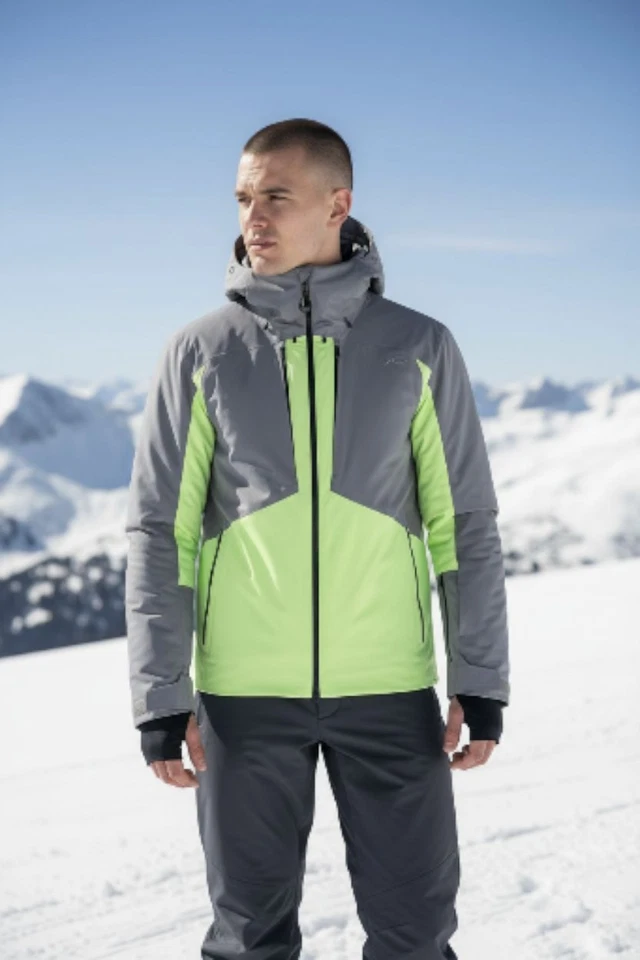 New $999 KJUS LUCAS FRX Shell Ski Jacket Men's Medium 50 Limelight/Pewter NWT - Image 1 of 4