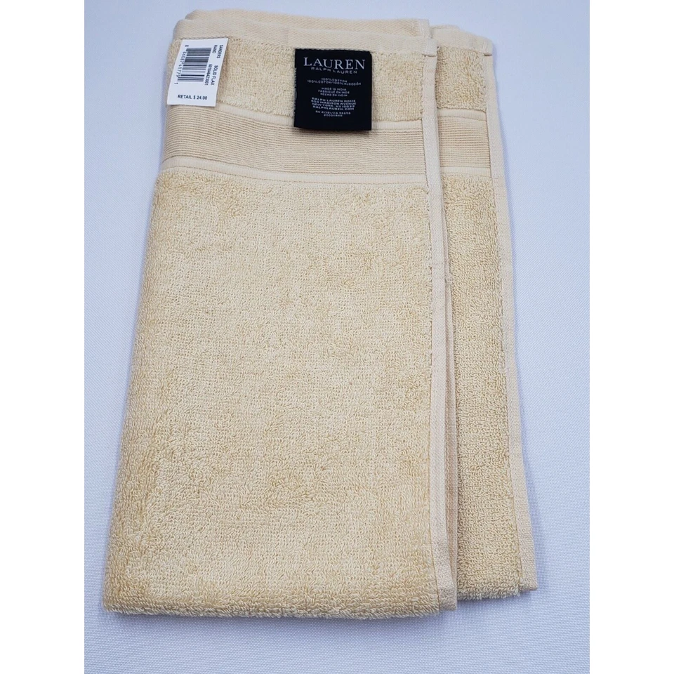 Toalla de mano de algodón antimicrobiano Ralph Lauren Sanders Collection, lino 16" x 30 Foto 1 de 1