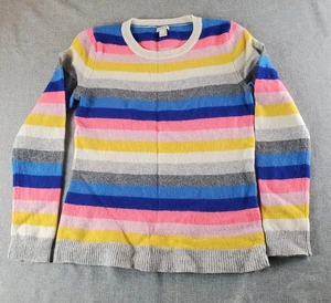 Suéter J Crew Mujer Mediano Multicolor Rayas Lana Tejido Cuello Redondo  - Imagen 1 de 9