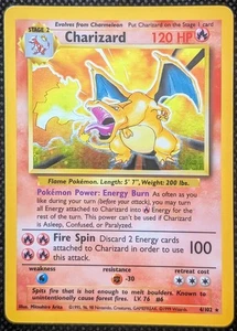 Charizard | 4/102 Holograma Raro | Conjunto Base Ilimitado WOTC | Jugado Moderadamente/HP - Imagen 1 de 4