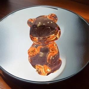 Vintage Beautiful Pink Glass Bear Animal 3.75 Inches Tall Great Piece Collector - Picture 1 of 5