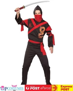 Red Dragon Ninja Warrior Mens Costume - Picture 1 of 5