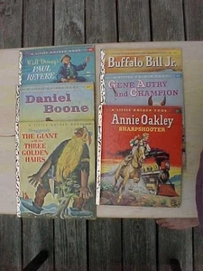 6 Vintage Little Golden Books A Editions Mostly Western Themed - Imagen 1 de 1