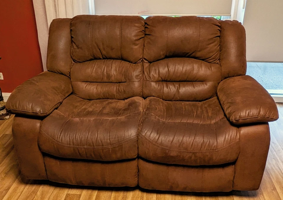 Sofagarnitur mit Relax Funktion 3+2 Sitzer Microfaser Stoff - Bild 1 von 4