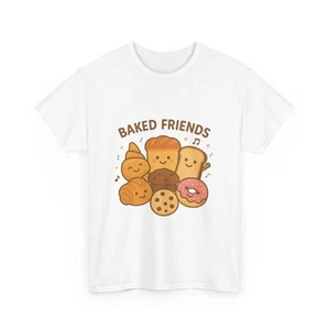 Baked Friends | Süßes Onigiri Wortspiel T-Shirt | Lustiges japanisches Essen Tee - Bild 1 von 7
