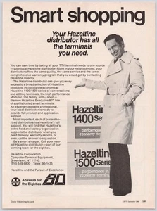 Hazeltine 1400 1500 Series TTY Terminals Vintage Print Ad 1980 - Picture 1 of 5