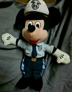 Vintage Disneyland Plüsch - Polizist Mickey Mouse 9 Zoll Beanie Tasche Puppe - Disney - Bild 1 von 6