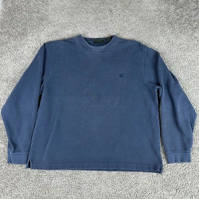 Timberland Sudadera Para Hombre XXL 2XL Azul Texturizado Bordado Logo Cuello Redondo Foto 1 de 4