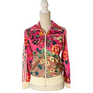 Adidas x FARM Rio Jardineto Firebird Track Jacket S small pink floral Trefoil - Picture 1 of 11