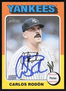 2024 Topps Heritage Carlos Rodon Auto New York Yankees #261 COA Card Signed - Imagen 1 de 2
