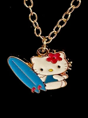 HELLO KITTY - Collar de cadena largo dorado - Tabla de surf con sujeción - Calidad - ENVÍO GRATUITO - Foto 1 de 4