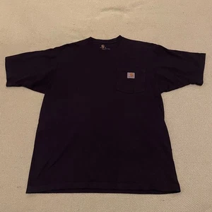 Carhartt T Shirt Black S Small Original Fit PreLoved K87 Genuine Heavy Cotton - Picture 1 of 13