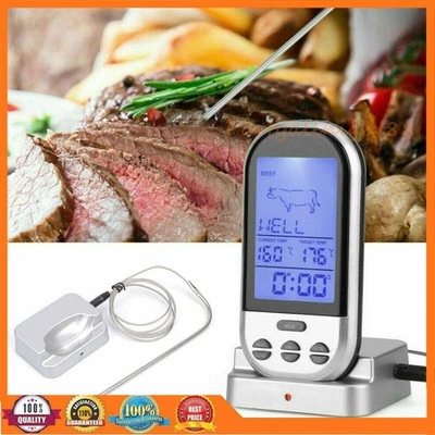 Digital Funk Grillthermometer Bratenthermometer Fleischthermometer BBQ Wireless - Bild 1 von 4