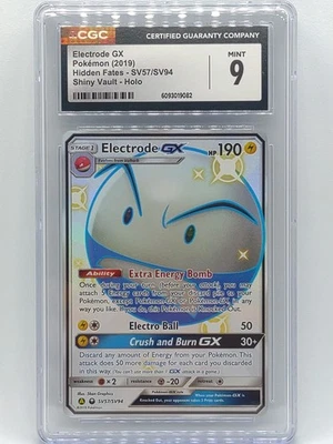 Pokemon 2019 Hidden Fates Electrode GX SV57/SV94 Shiny Vault CGC 9 Mint - Image 1 of 2