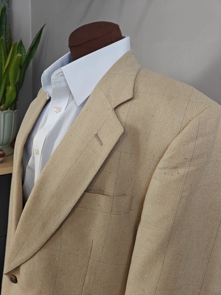 🇺🇲 复古 Jos A Bank 男式 41L 双扣奶油色运动外套西装外套 美国制造   — 第 1/4 张图片