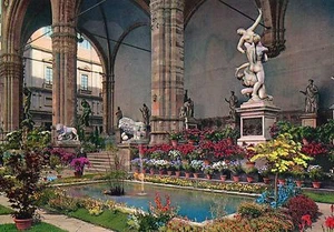 Alte Postkarte - Florenz - Das Blumenfest - Bild 1 von 1