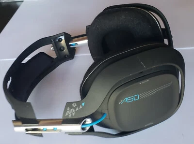 USED ASTRO Gaming A50 Gaming HEADSET ONLY Gen 2 for PS4 PC MAC - BLACK NEON BLUE - Image 1 of 4