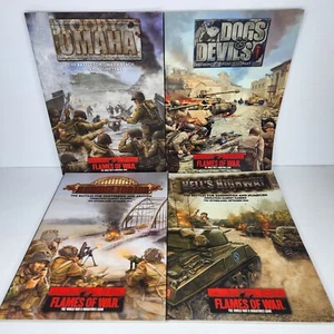 Bloody Omaha Hells Highway Dogs & Devils Bridge Too Far Flames of War Books WW2 - Picture 1 of 10