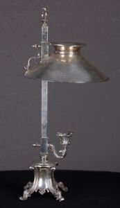 Antica lampada inglese del 1800 da scrittoio in Sheffield - Inghilterra - 1900