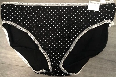 Panty de lunares negro para mujer 1X nuevo con etiquetas Foto 1 de 2