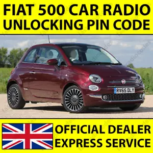 ✅FIAT 500 CAR RADIO NAVIGATION UNLOCKING PIN CODE FOR ALL MODELS✅ - Picture 1 of 5