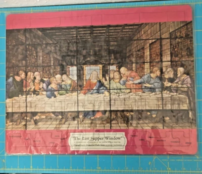 A stained glass  recreation of Da Vinci's Painting The Last Supper     Puzzle - Image 1 of 3