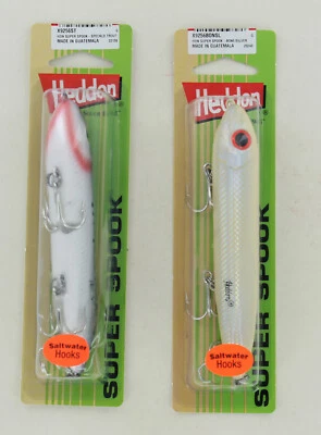 2 New Heddon Super Spook Lures with Saltwater Hooks - Image 1 of 4
