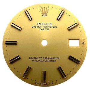 Rolex Oyster Perpetual Date genuino esfera de 34 mm oro champán 15000 - Imagen 1 de 4