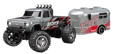 RC Micro 1/64 PICKUP TRUCK W/ Trailer + LED Micro RC Truck 2.4ghz *GRAY* - Image 1 of 4