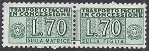 1955-81 ITALIA PACCHI IN CONCESSIONE STELLE 70 LIRE MNH ** - RR11443 - Imagen 1 de 1