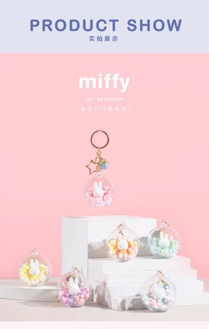 Miffy DIY Keychain Series 6 pcs Blind Box Brand New Illustrations Bruna Cover