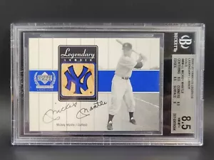 2000 Oberdeck Yankees Legends legendäres Holz #MM-LL Mickey Mantle BGS 8,5! - Bild 1 von 4