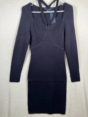 Vestido Vaina Tejido Acanalado French Connection Talla Grande Mari Halter Cintura Imperio NUEVO Foto 1 de 4