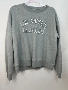 Aeropostale Unisex Size M Sweatshirt Gray Los Angeles California Spelled Out - Picture 1 of 8