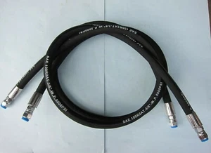 Lowrider Hydraulics 3/8" hoses, 3ft, chrome ends, 2 pack - Imagen 1 de 4