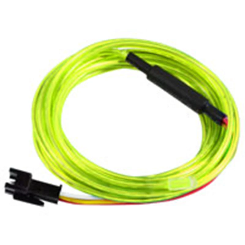 NTE Electronics 69-ELCW3.2YG EL CHASING WIRE 3.2MM DIA YELLOW/GREEN 3M - Image 1 of 1