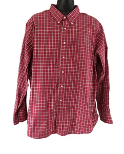 NWT $185 J Michael Red Plaid Button-Up Shirt Size XXL Mens Long Sleeve Collared - Picture 1 of 11