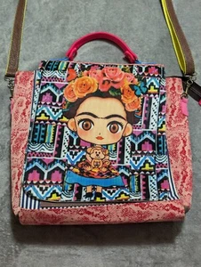 Handmade Mexican Frida Kahlo Rustico Convertible Handbag Backpack Shoulder Bag - Picture 1 of 14