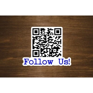 Custom QR Code Stickers With Any Text | Personalized Text and QR Code - Picture 1 of 5