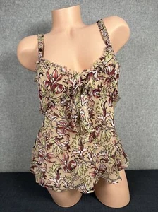 Nicole Miller Cami Tank Top 10 Floral Lightweight Whimsygoth Coquette Y2K NWT  - Picture 1 of 22