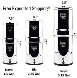 ✅Choose TRAVEL✅BIG✅ROYAL BERKEY✅COMES WITH 2 BB9 Black Water Filters✅NEW✅ - Picture 1 of 15