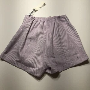 Haute Monde "Skort" Shorts Womens Sz Medium Side Zip Silver Metallic Thread NEW - Picture 1 of 14