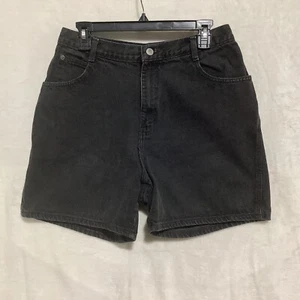 Vintage Gitano Jean Shorts Black High Rise Waist 30" Mom Y2K Retro - Picture 1 of 9