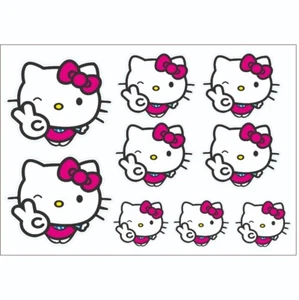Kitty Peace Sticker Sheet Decal Wall Self Adhesive Vinyl A4 PS0459 - Picture 1 of 1