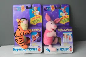 Mattel Pooh Hug-Along Tigger 14646, Hug-Along Piglet 14647 Clip-On Finger Puppet - Picture 1 of 24
