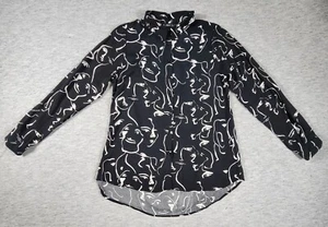 Long Sleeve Button Down Shirt Dressy  Top Collared Womens Size Medium  - Picture 1 of 6